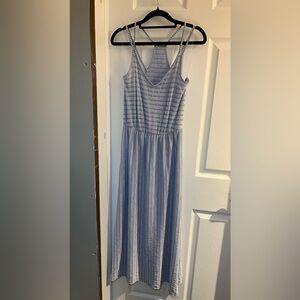 Blue and White Patterned Dress